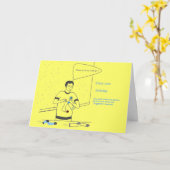 Drôle carte d'anniversaire pour lui (Fleur jaune)