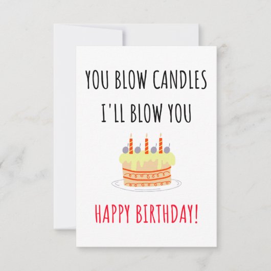 Drôle carte d'anniversaire pour lui, les hommes (Devant)