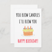 Drôle carte d'anniversaire pour lui, les hommes (Devant / Derrière)