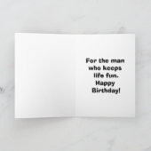 Drôle carte d'anniversaire romantique pour lui (Intérieur)