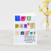 Drôle carte de départ (Fleur jaune)