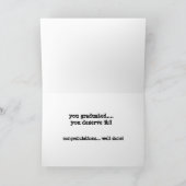 Drôle carte de diplôme, chameau de fête (Intérieur)