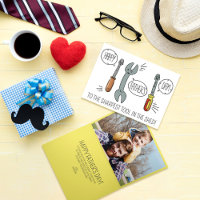 Drôle carte de Fête des pères photo outil plus net