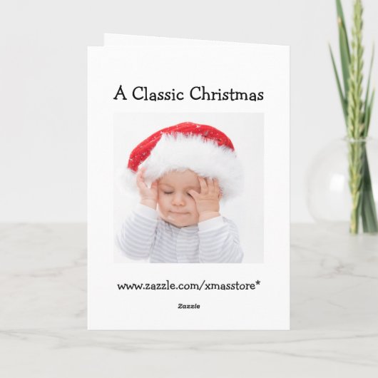 Drôle carte de Noël du bébé (Dos)