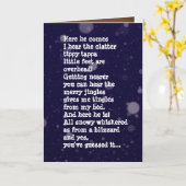 Drôle carte de Noël d'un Amoureux des chiens (Fleur jaune)