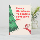 Drôle Carte De Noël Naughty Pour Elle (Debout devant)