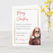 Drôle carte de Noël Sobriety (Fleur jaune)