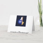 drôle carte de ramer Anniversaire, gros chat et du (Dos)