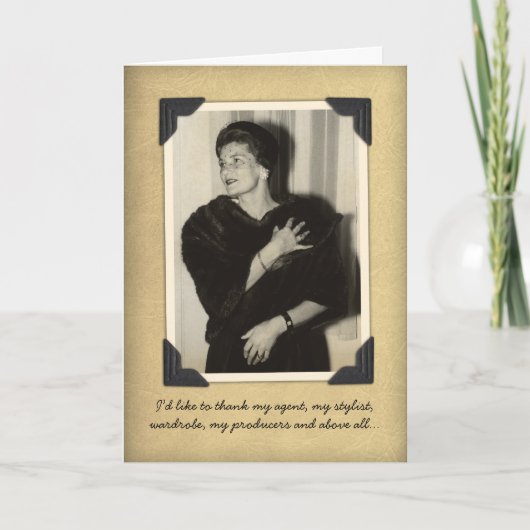 Drôle Carte de remerciements Vintage (Devant)