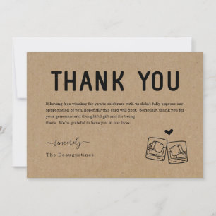 Drôle Carte de remerciements Whiskey gratuit