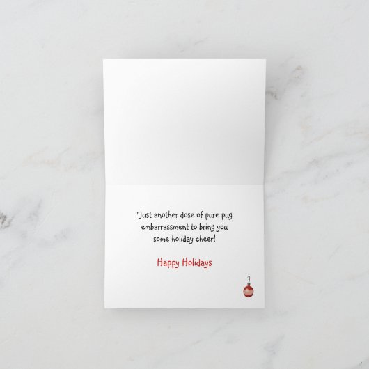 Drôle carte de vacances Carlin Embarrassé (Intérieur)