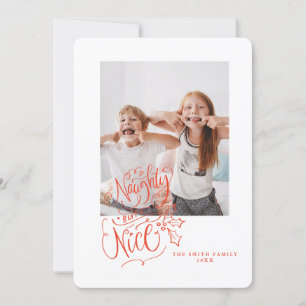 Drôle Carte de vacances Script Lettres Naughty Nic