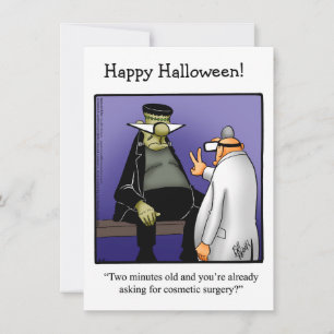 Drôle Carte de voeux Plat Halloween