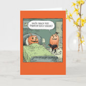 Drôle carte d'Halloween Éffrayant - Citrouilles ép (Fleur jaune)