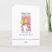 Drôle carte d'humour femme - Rien n'est impossible (Dos)