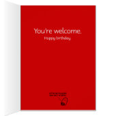 Drôle Carte "Enfin Souvenez-vous de votre annivers (Intérieur (Droit))