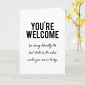 drôle carte mère jour vous êtes bienvenu sarcastiq (Fleur jaune)