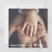 Drôle Carte photo de première Fête des pères (Dos)