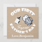 Drôle Carte photo de première Fête des pères (Devant)