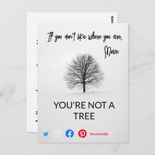 drôle carte postale immobilière vous n'êtes pas un (Devant / Derrière)