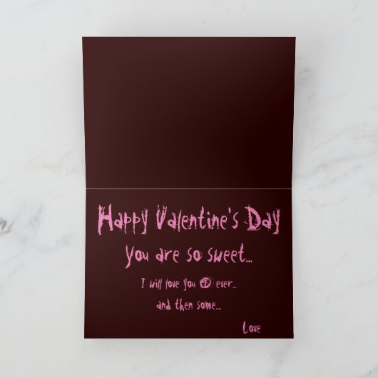 Drôle carte Saint Valentin (Intérieur)