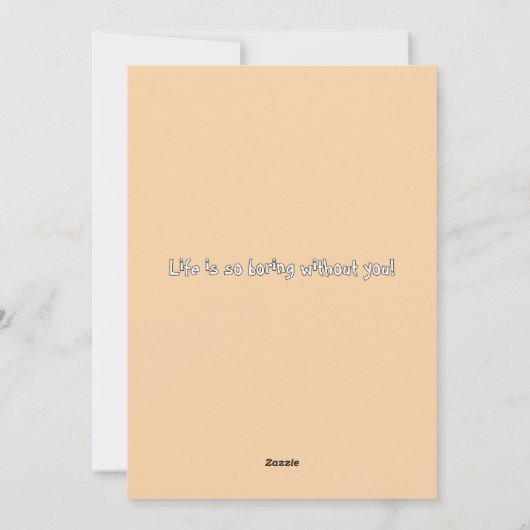 Drôle Carte Vous Manquant (Dos)