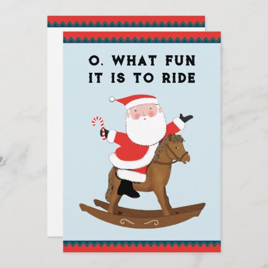 Drôle Cartes de fin de année de Noël (Devant / Derrière)