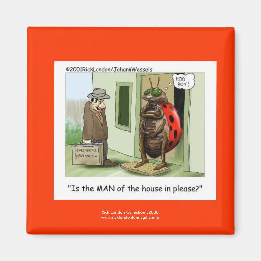 Drôle Carton Ladybug Sur Le Magnet De La Qualité (Devant)