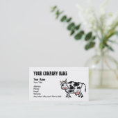 Drôle Cartoon Cartes de visite de vache (Debout devant)