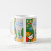 Drôle Cartoon Cats Café Mug avec nom (Devant gauche)