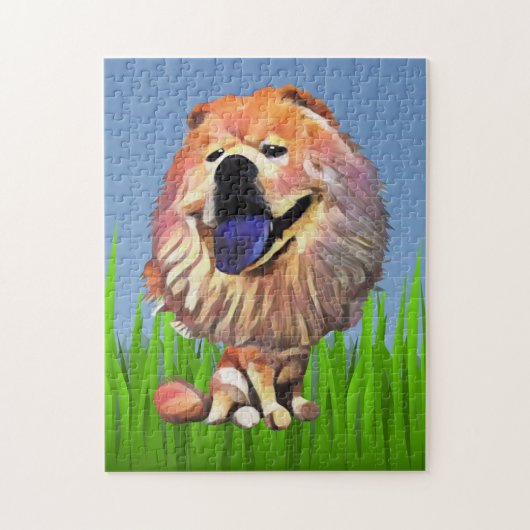 Drôle Cartoon Chow Chow 252 Piece Puzzle (Vertical)