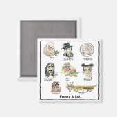 Drôle Cartoon Franks Un Aimant Beaucoup Carré (Recto/Verso)