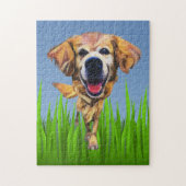 Drôle Cartoon Golden Retriever 252 Piece Puzzle (Vertical)