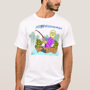 Drôle Cartoon Photo Fisherman Tshirt