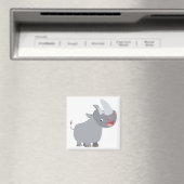 Drôle Cartoon Rhino Magnet (In Situ (Lave-vaisselle))