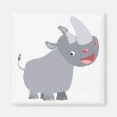 Drôle Cartoon Rhino Magnet (Devant)