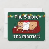 Drôle Cartoon S'more Noël Fête Invitation (Devant)