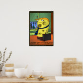 Drôle Cartoon Tai Chi Poster de Rick London (Cuisine)