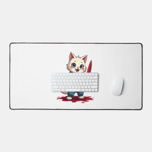 Drôle Cat Horror Films Mignonne Halloween Pour Kit (Clavier et souris)