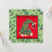 Drôle Cat Regret Rien Carte de voeux personnalisée (Devant/Arrière en situation)