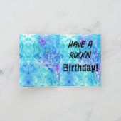 Drôle Chat Anniversaire Rocher Plié Carte de voeux (Intérieur)