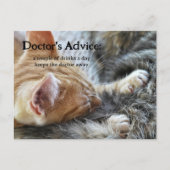 Drôle Chat Booze Se Bien Bientôt Carte Postale (Devant)