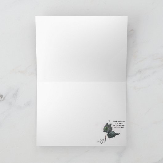 Drôle chat carte Saint Valentin (Intérieur)