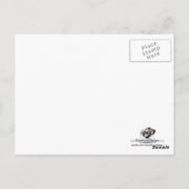 Drôle Chat couché dans la carte postale du lit (Dos)