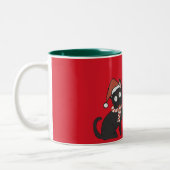 Drôle chat de Noël Mug (Gauche)