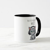 Drôle Chat Mug - Travailler à la maison - Vous ête (Devant droit)