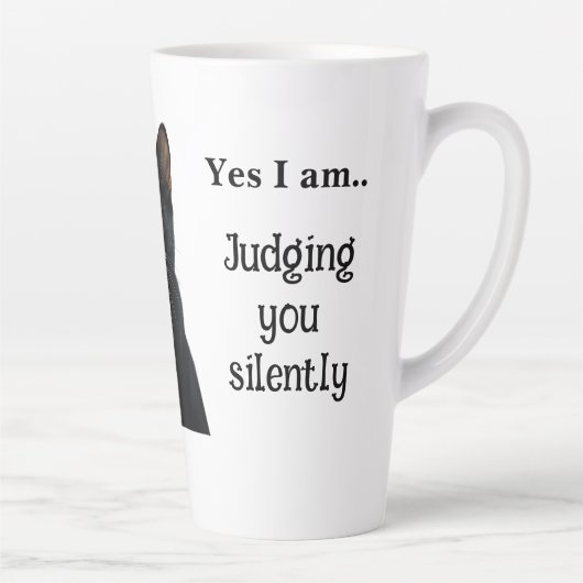 Drôle chat noir en céramique Mug (Droite)