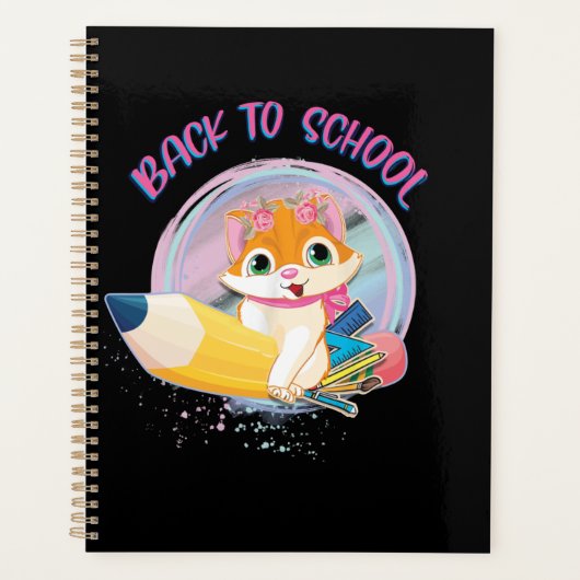 Drôle Chat Retour À L'École (Devant)