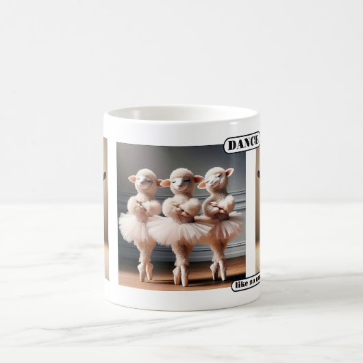 Drôle Chat Sheep Ballet Danse Mug (Centre)