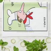 Drôle Chef Français Gourmet Cartoon Serviette de c (Plié)